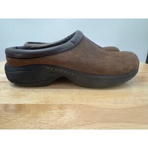 Merrell Shoes Womens 7.5 Jungle Primo Clogs Brown Leather‎ Slip On Low Top Shoes